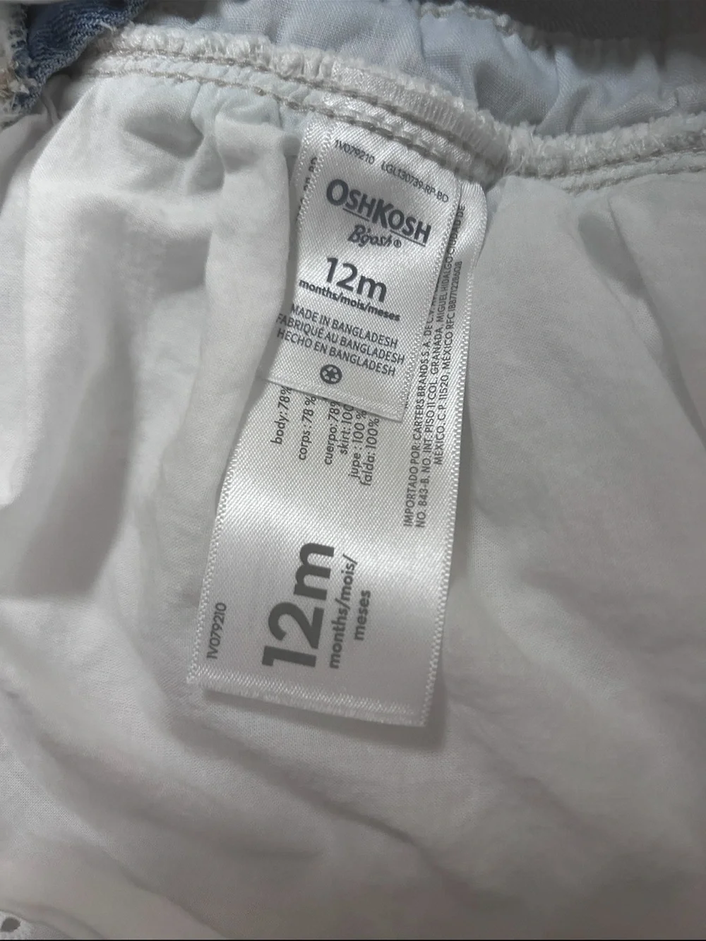 Osh kosh overall dress EUC 12m